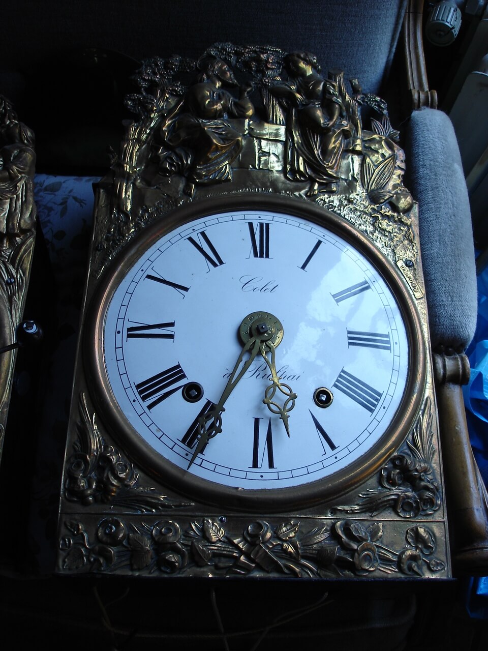 Franse Comtoise Colet á Rulpai antieke klok 1860 wekker | Geen verzending mogelijk! ophalen! Orgel Center Roosendaal