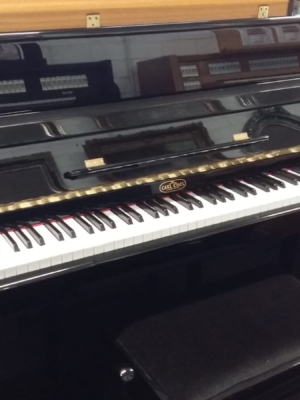 Carel Ebel (Perzina) Piano Zwart Hoogglans | 118 cm hoog met bank